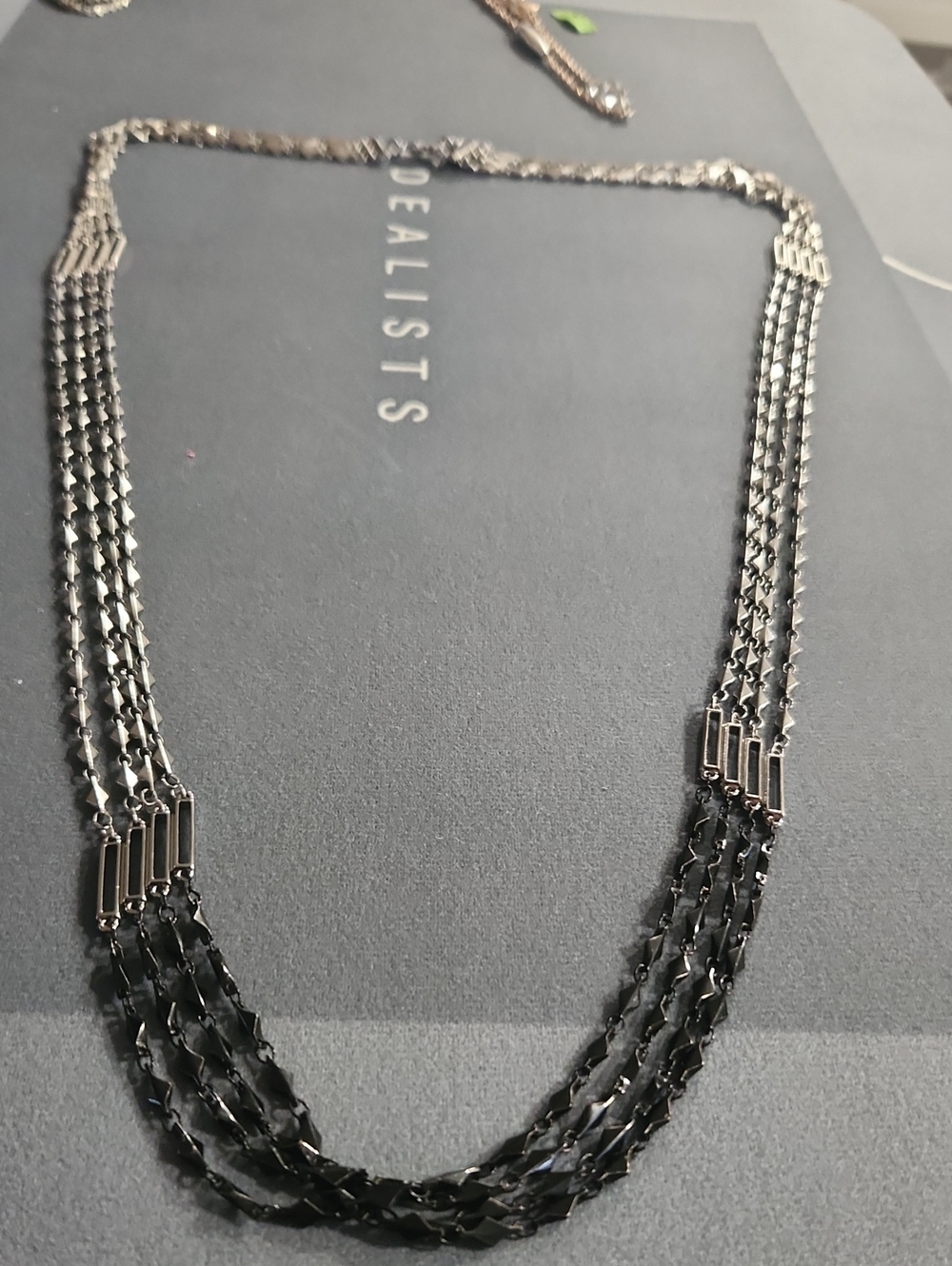 Vera Wang Black Multi-Strand Statement Necklace